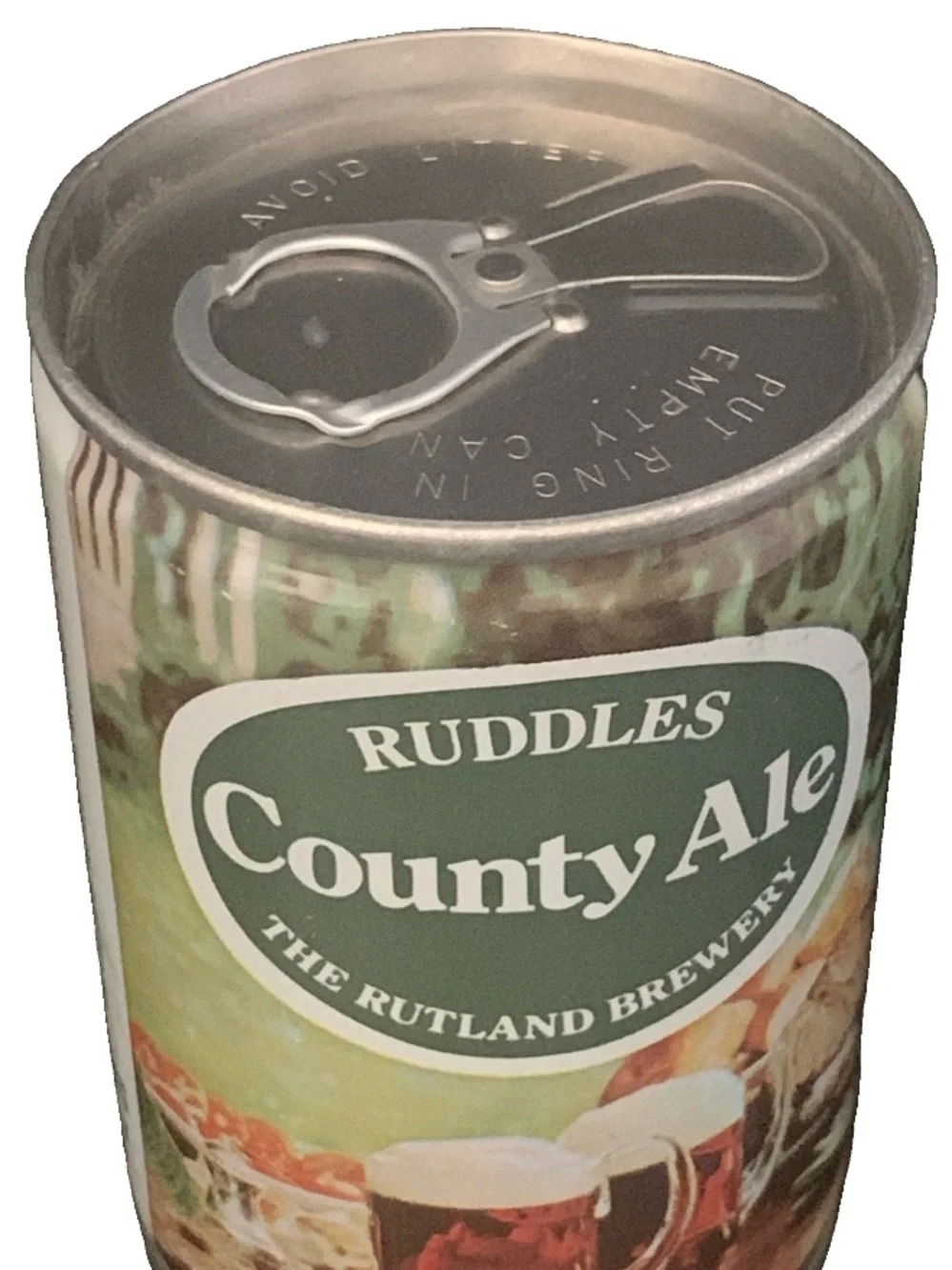 Vintage Beer Can Ruddles County Ale 8.31 Oz Pull Tab Empty Steel Can England